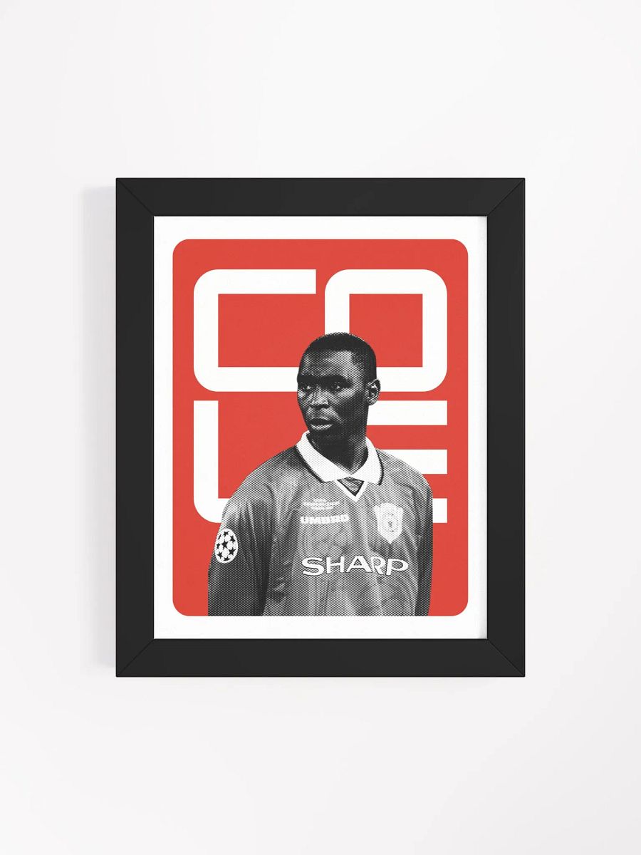 Andy Cole BW Manchester United Name Art Framed Print product image (3)