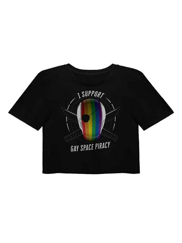I Support Gay Space Piracy Crop Top (Black) product image (1)