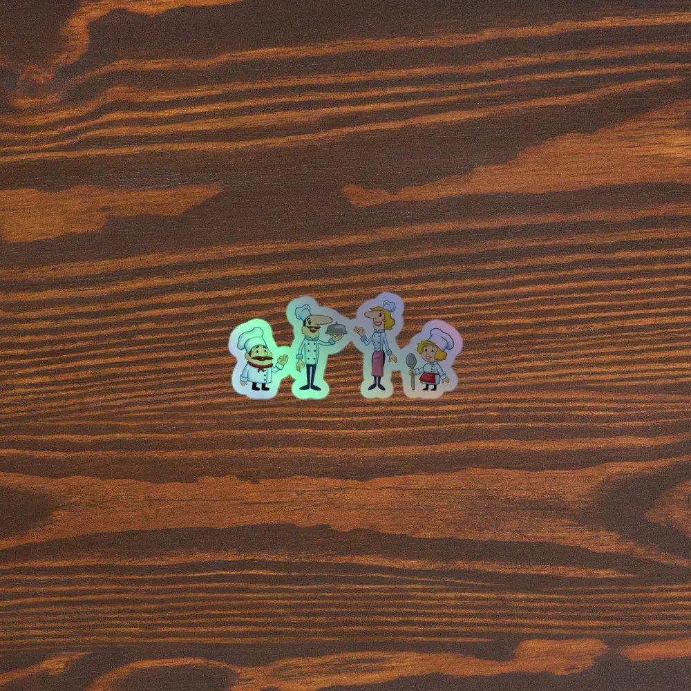Too Many Cooks in the Kitchen - Kiss-Cut Holographic Sticker product image (3)