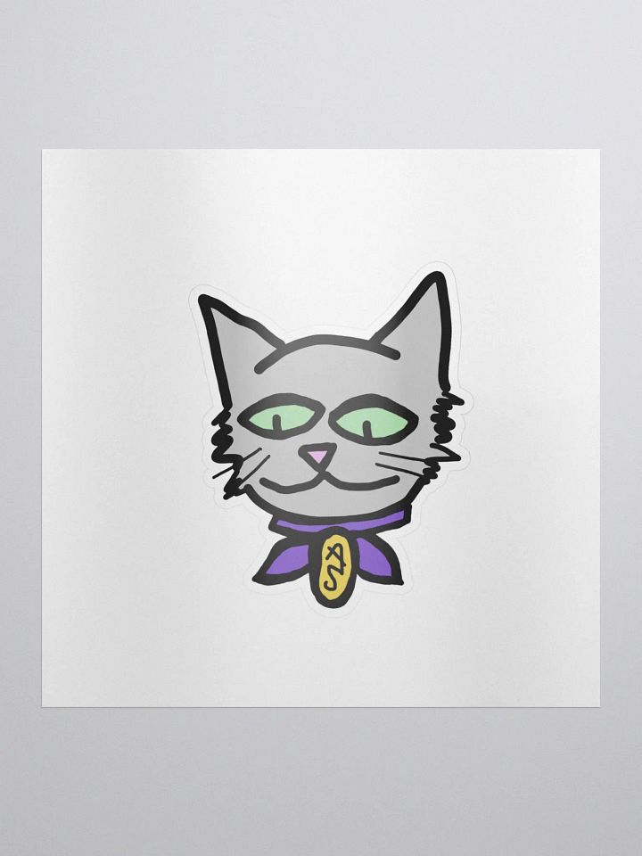 Grey Kitty Sticker product image (1)