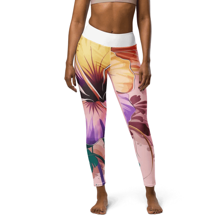 Vibrant Hibiscus Dreams Yoga Leggings product image (1)