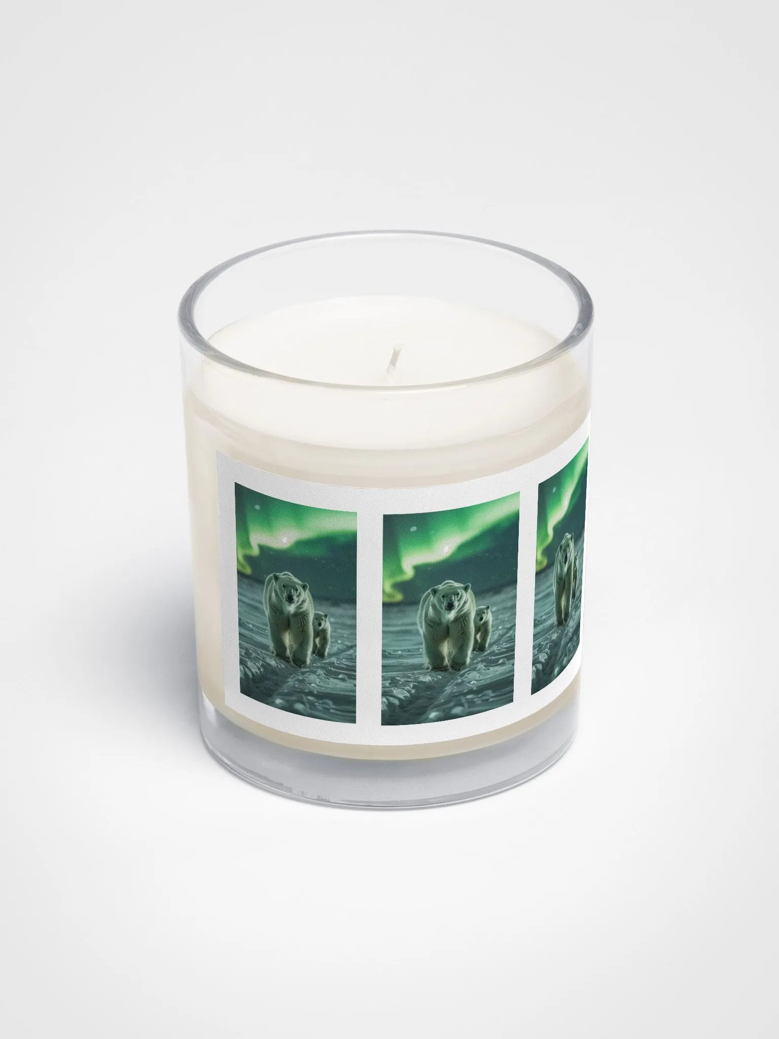 Polar Bear Arctic Aurora Soy Wax Candle product image (2)