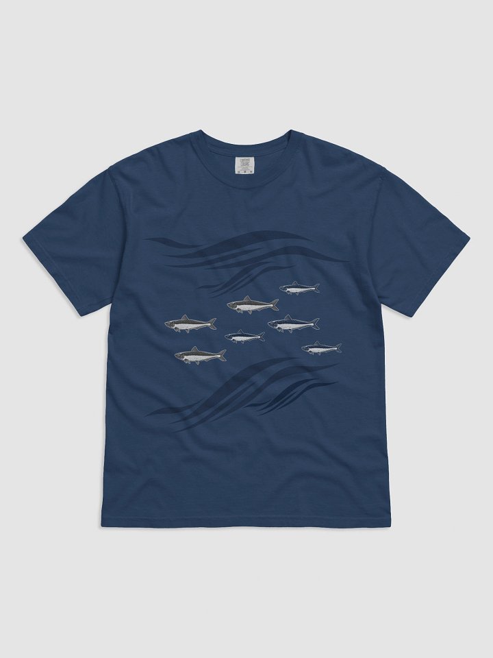 Sardines In Waves Heavyweight 100% Cotton T-Shirt product image (1)