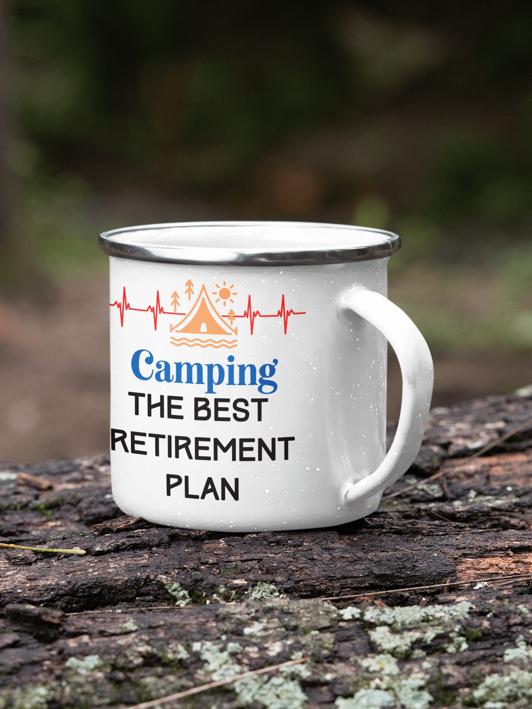 Camping Awaits Enamel Mug product image (1)