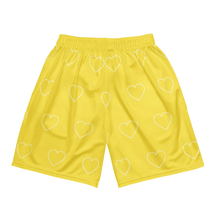 Lingling Kwong Unisex Mesh Shorts (White & Yellow) product image (2)