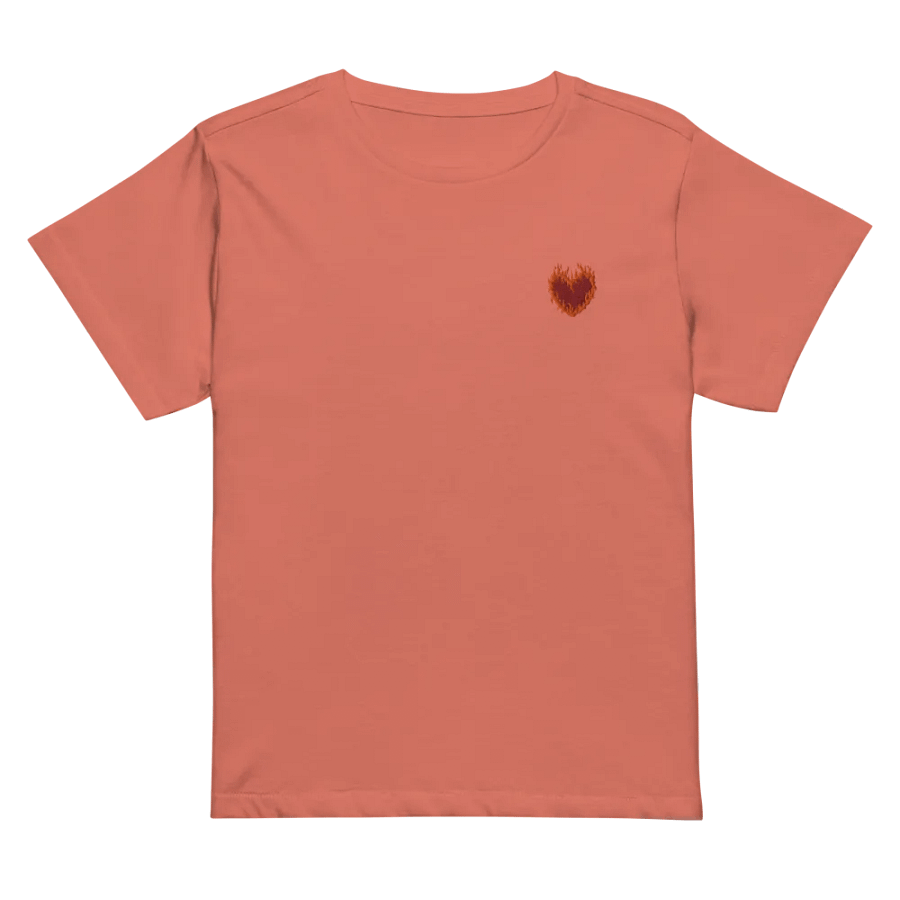 SnugglesCat Flaming Heart Logo | Embroidered High Waisted Tee product image (1)