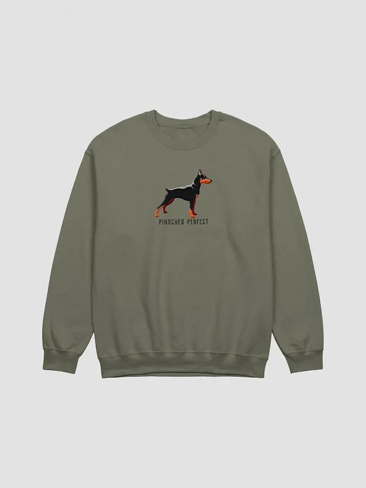 Pinscher Perfect Sweatshirt (Embroidered) of a Mini Pinscher(Black & Tan) product image (7)