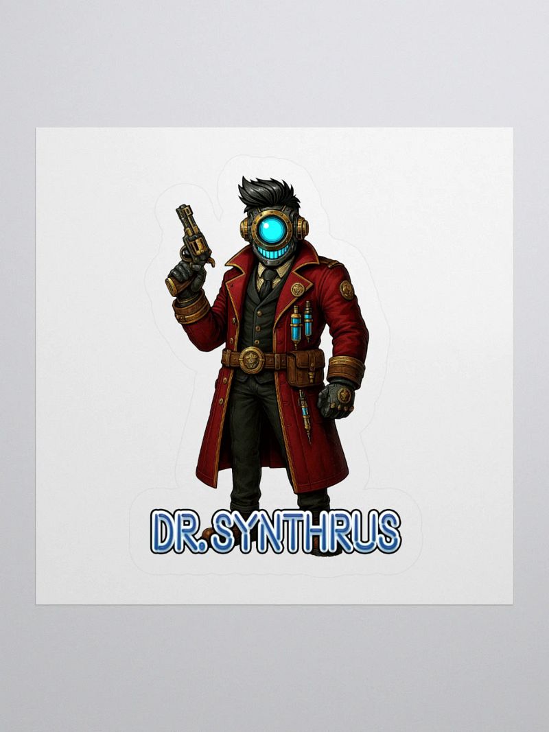 RIFTS: Dr. Synthrus - Futuristic Kiss Cut Stickers