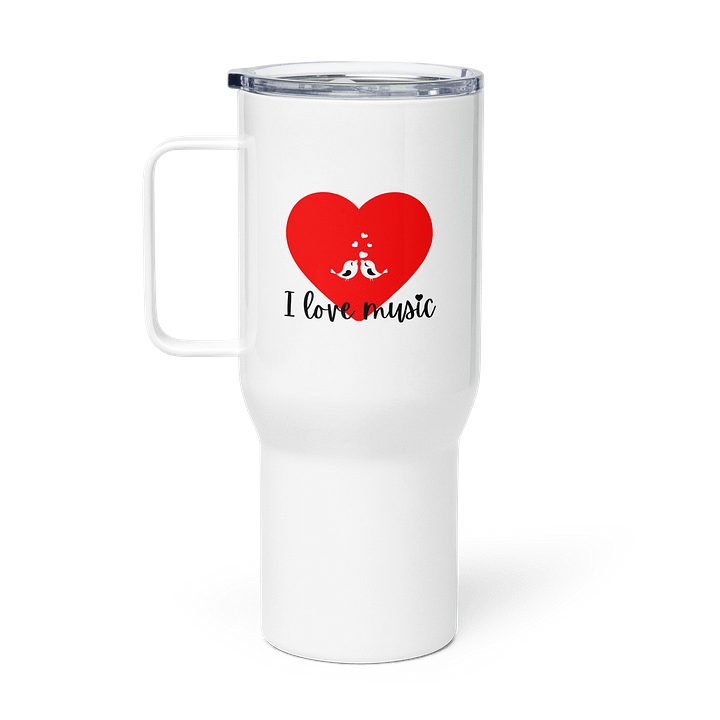 I LOVE MUSIC Travel Mug with a Handle product image (1)