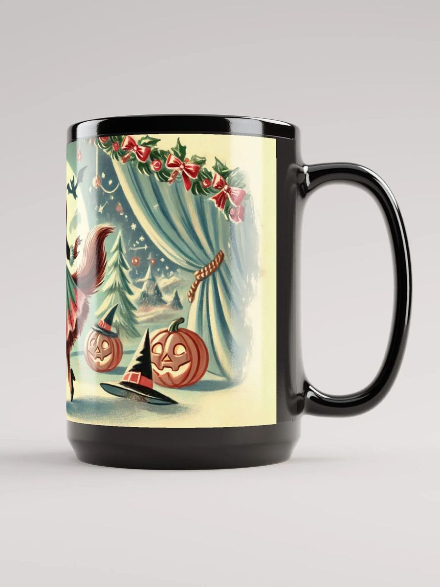 Halloween Werewolf Party Coffee Cup - 15 oz Black Glossy Mug product image (2)