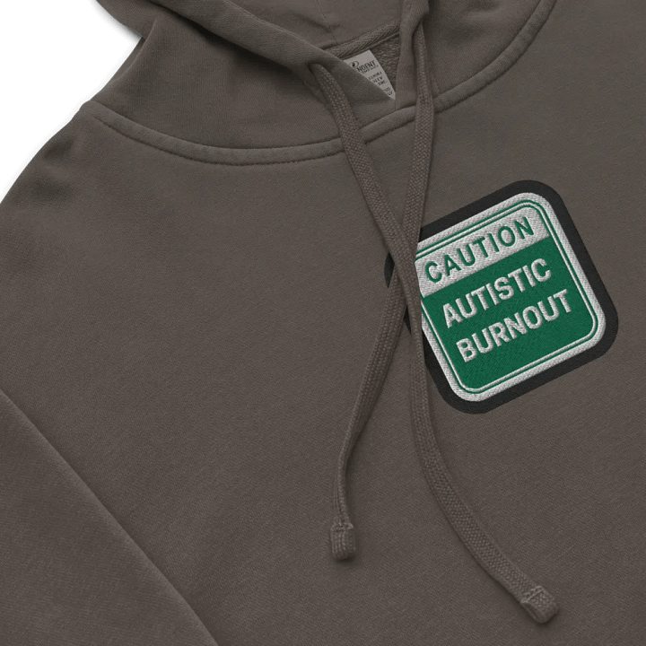 CAUTION: ASD BURNOUT embroidered pigment hoodie (green bubble design 2) product image (1)