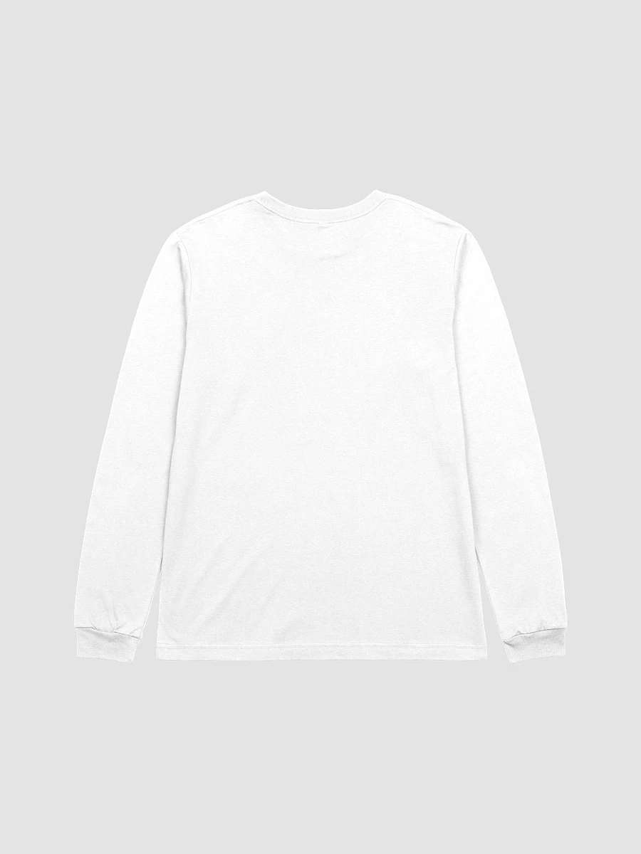 Cat Skull Long Sleeve Shirt (Black on White) product image (2)