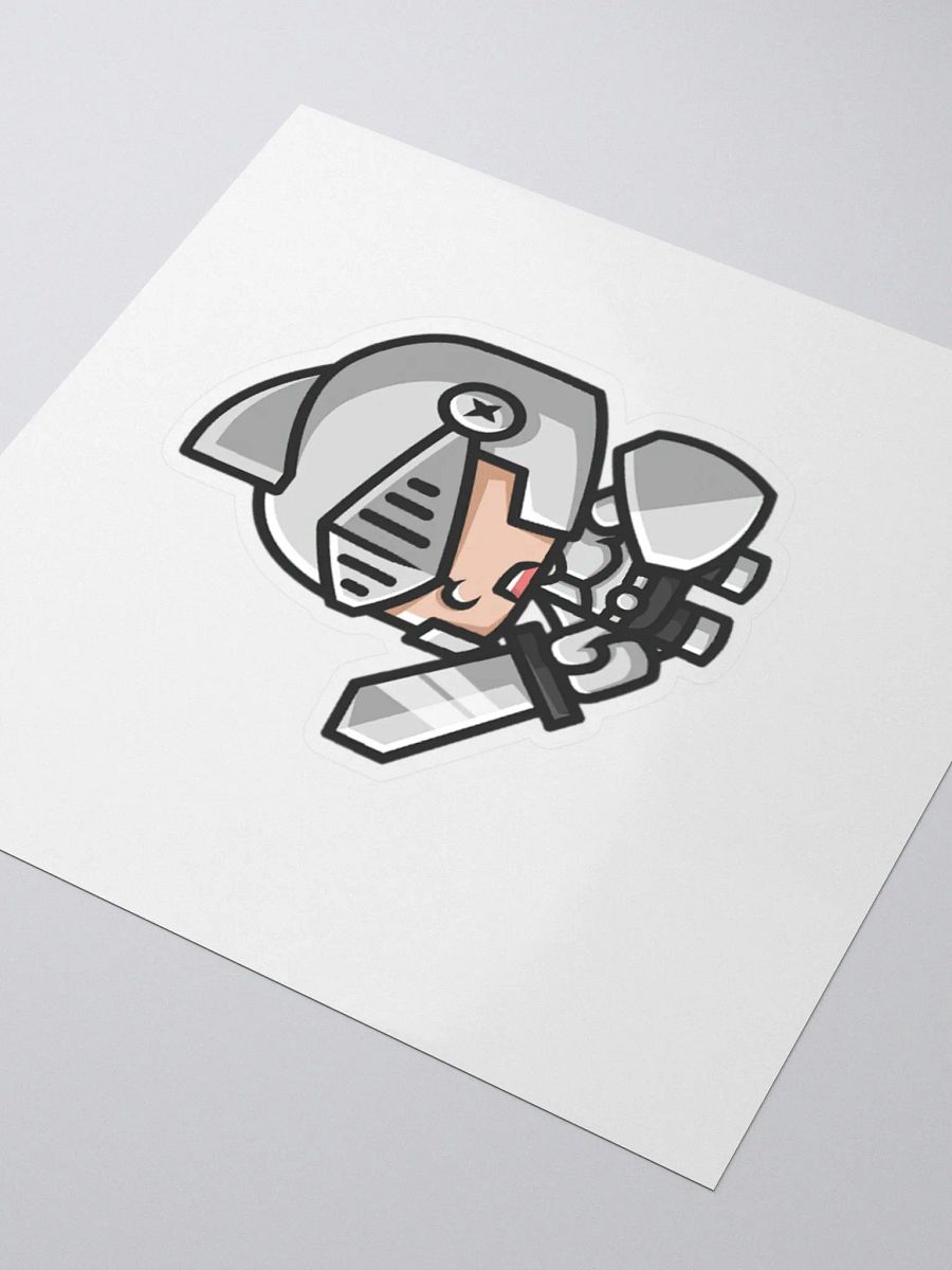 Hero with sword and shield chibi sticker product image (3)