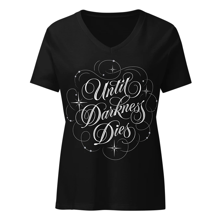 Until Darkness Dies (swirls design) Bella+Canvas Women's Relaxed V-Neck T-Shirt product image (1)