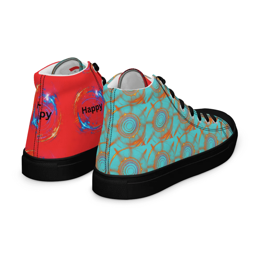 Dynamic Happy Circles Men's High Tops product image (7)