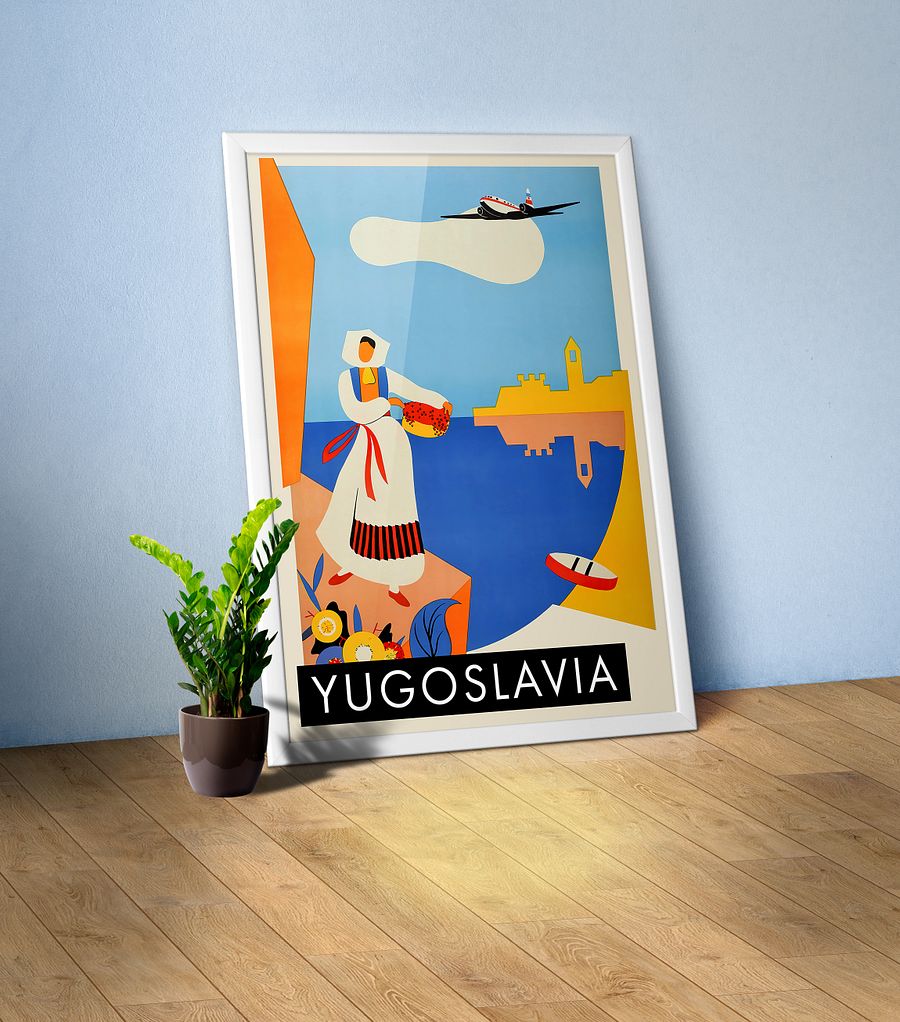 Yugoslavia, 1952 — retro vintage travel poster, retro travel art, retro travel wall art, Croatia poster product image (1)