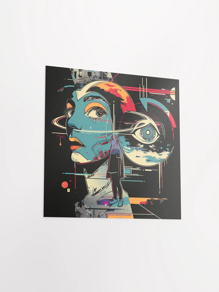 Eye Ponder Time, Surreal Visionary Face Poster product image (10)