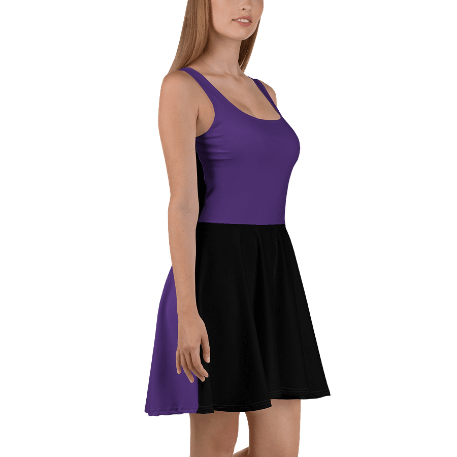 Midnight Veil Designs Black and Purple Fantasy Skater Dress - XS to 3XL product image (5)