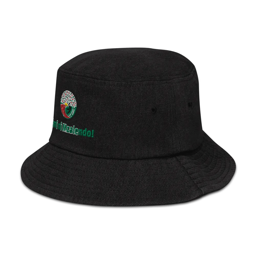 Mzalendo Halisi Kenya Flag Colours Denim Bucket Hat product image (4)
