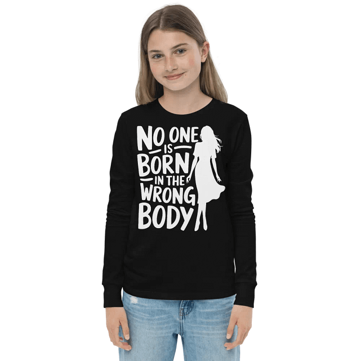 No One is Born in the Wrong Body Youth Long Sleeve Tee product image (2)