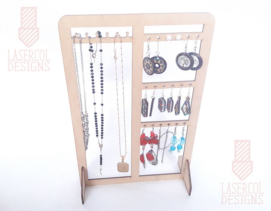 Earring Necklace Holder Stand - Laser Cut Files product image (8)