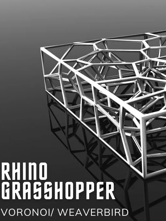 Voronoi Weaverbird Parametric Facade over Surface Design Grasshopper Rhino Files Download product image (2)