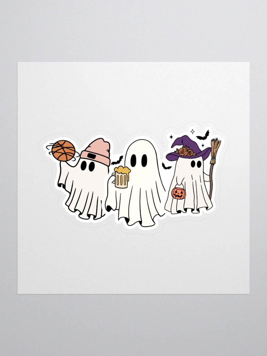 Spooky Ghost Squad Sticker – Fun Halloween Vibes product image (1)