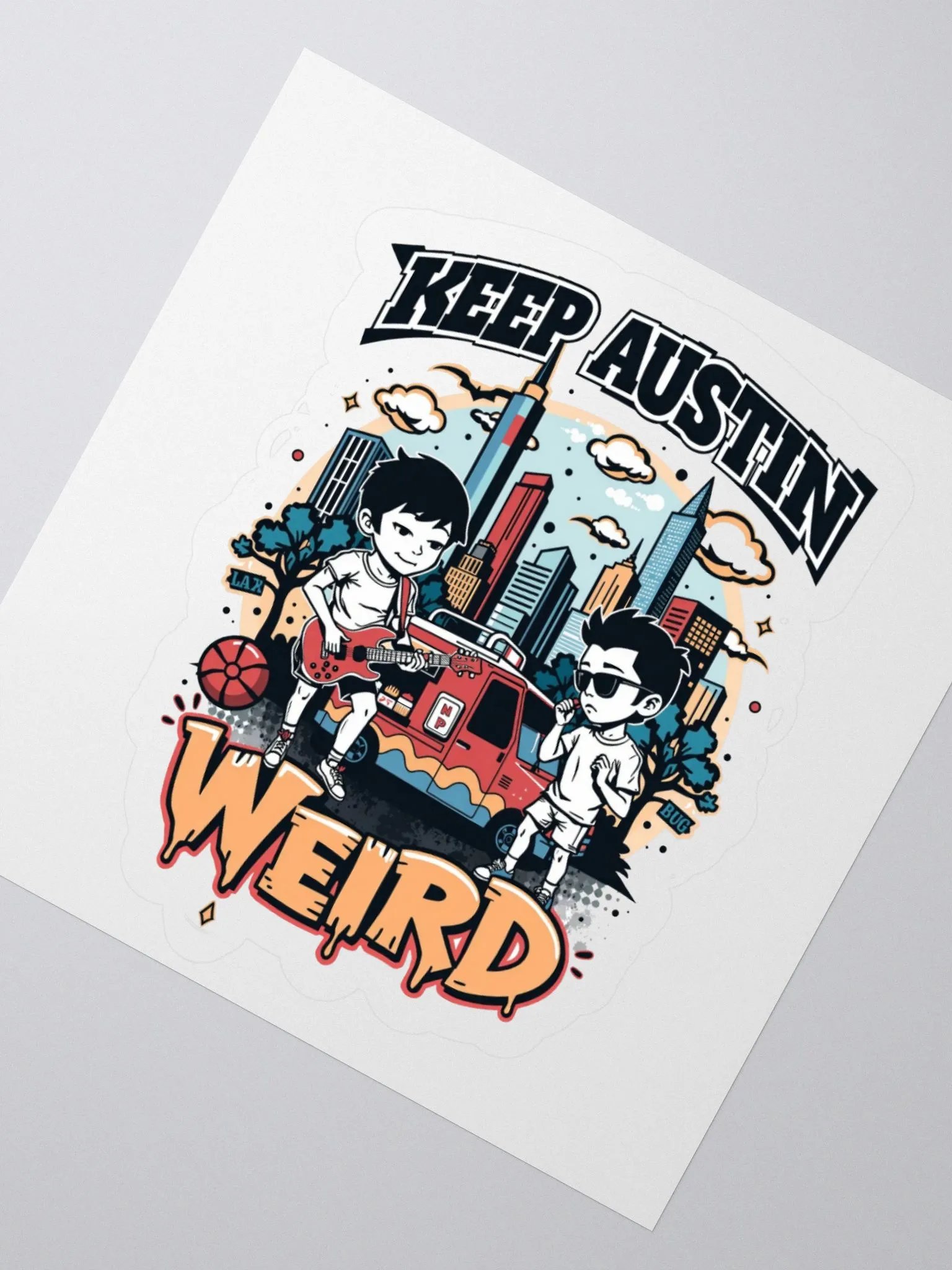 Keep Austin Weird Music Scene Stickers product image (4)