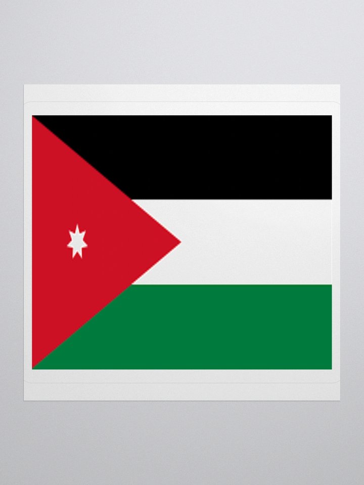 Jordan Flag Sticker | Seven-Pointed Star Design | Durable Vinyl | 3 Sizes product image (2)