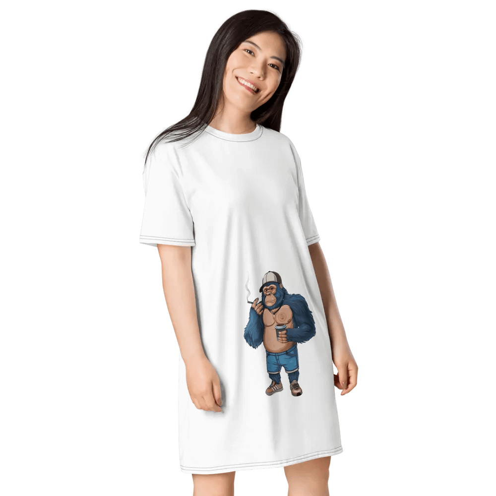 Blue Gorilla T-Shirt Dress product image (4)