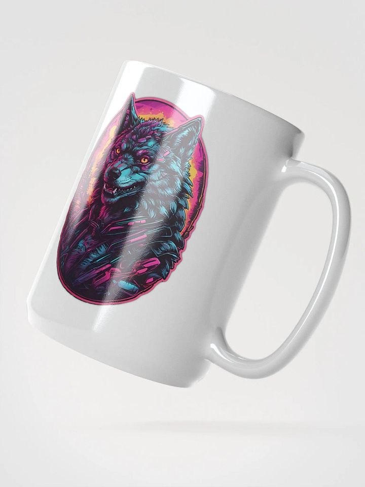 Neon Wolf Heat-Resistant Mug product image (2)