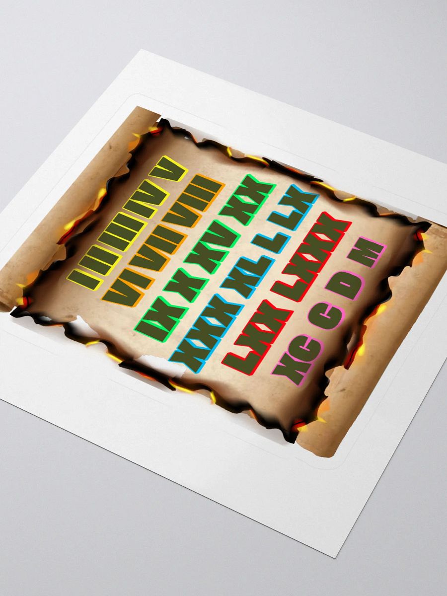 Roman Numeral Artistic Design Sticker product image (3)