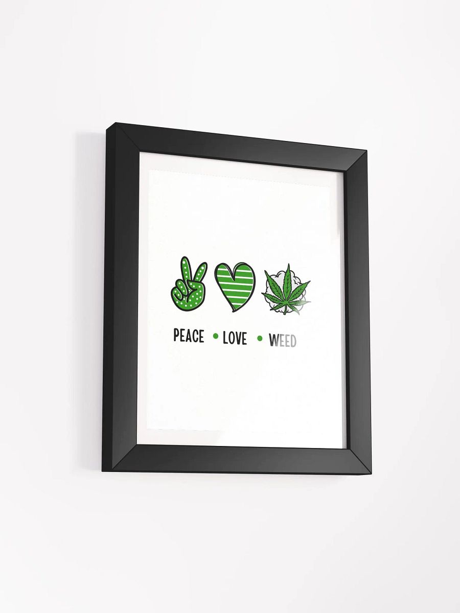 Peace, Love, Weed Framed Poster product image (2)