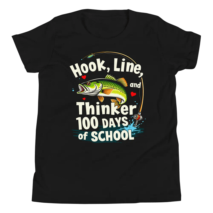 Hook, Line, and Thinker 100 Days of School Youth T-Shirt product image (1)