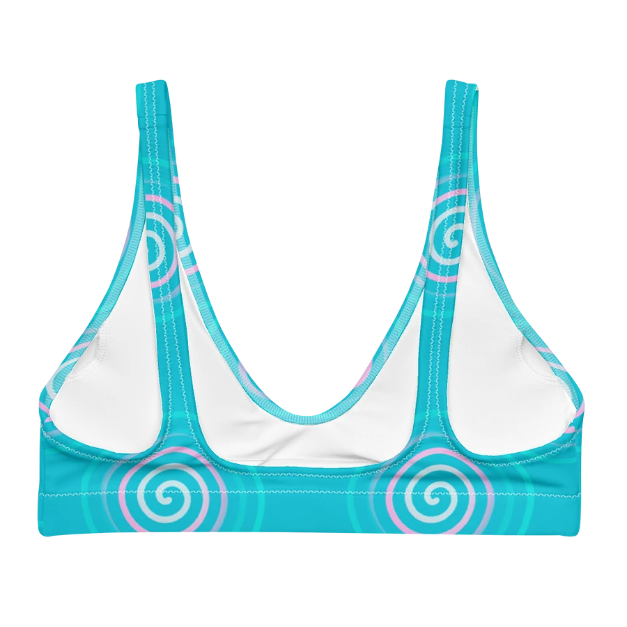 Beautiful Minimalist Ocean Swirl Pattern Padded Bikini Top product image (2)