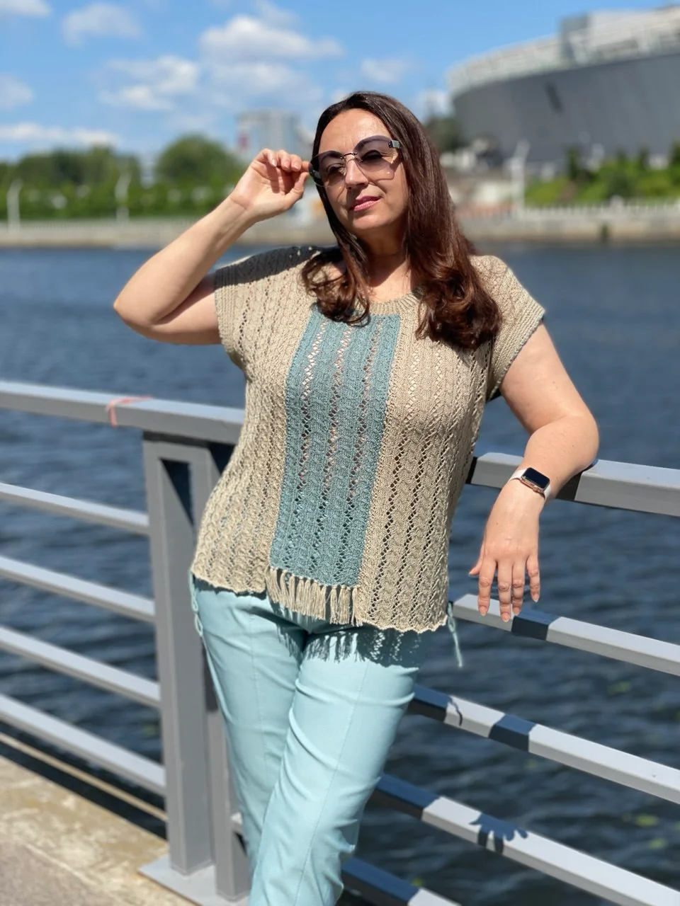 PDF мастер-класс по вязанию летнего ажурного топа с бахромой | Женский Топ | Вязание спицами product image (2)