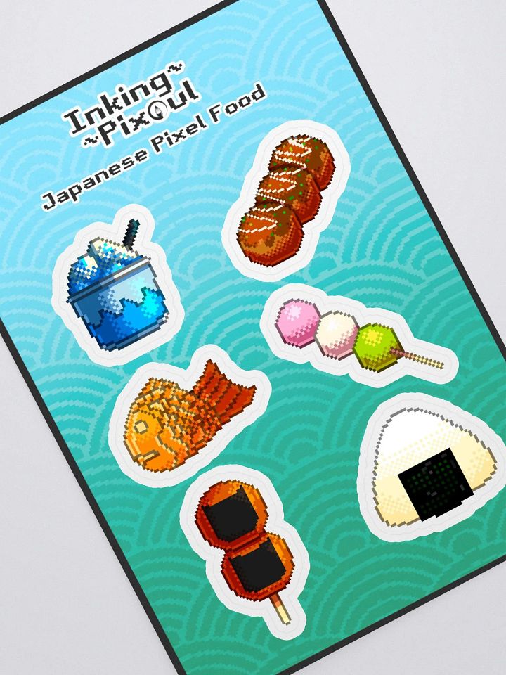 Japanese Pixel Food Sticker Sheet product image (1)