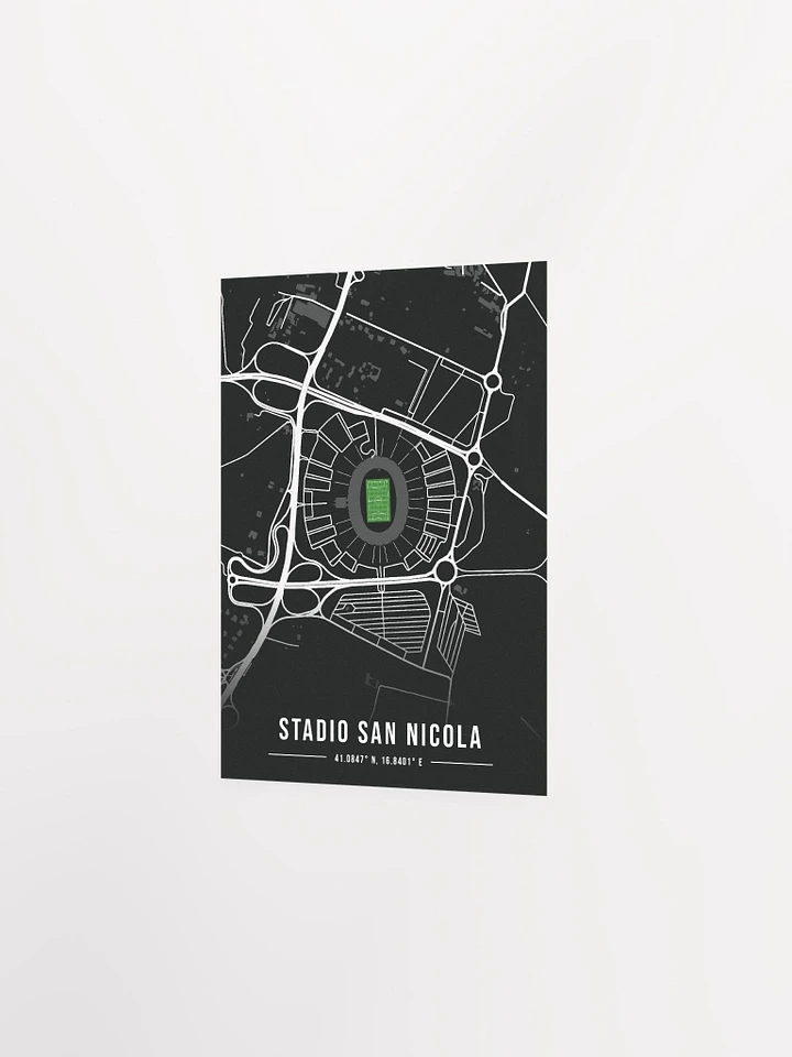 Bari Stadium Black Map Design Poster product image (9)