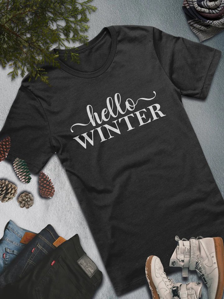 Hello Winter T-Shirt – Stylish Seasonal Fashion product image (1)