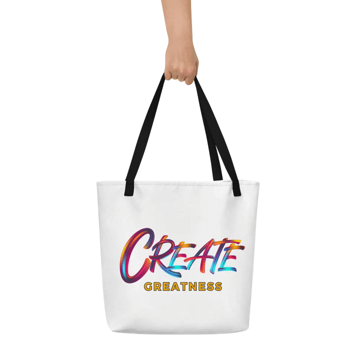 Create Greatness Large Print Tote Bag product image (2)