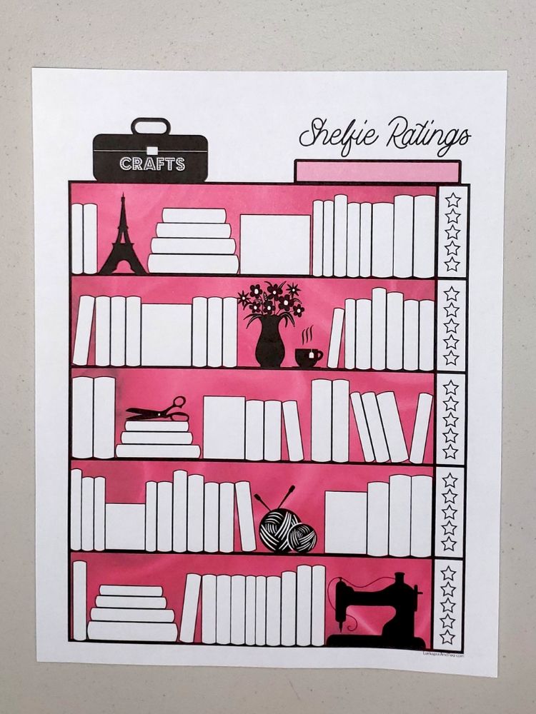 Shelfie Ratings Book Tracker, Printable Bookcase Journal Log with 7 Themes product image (7)