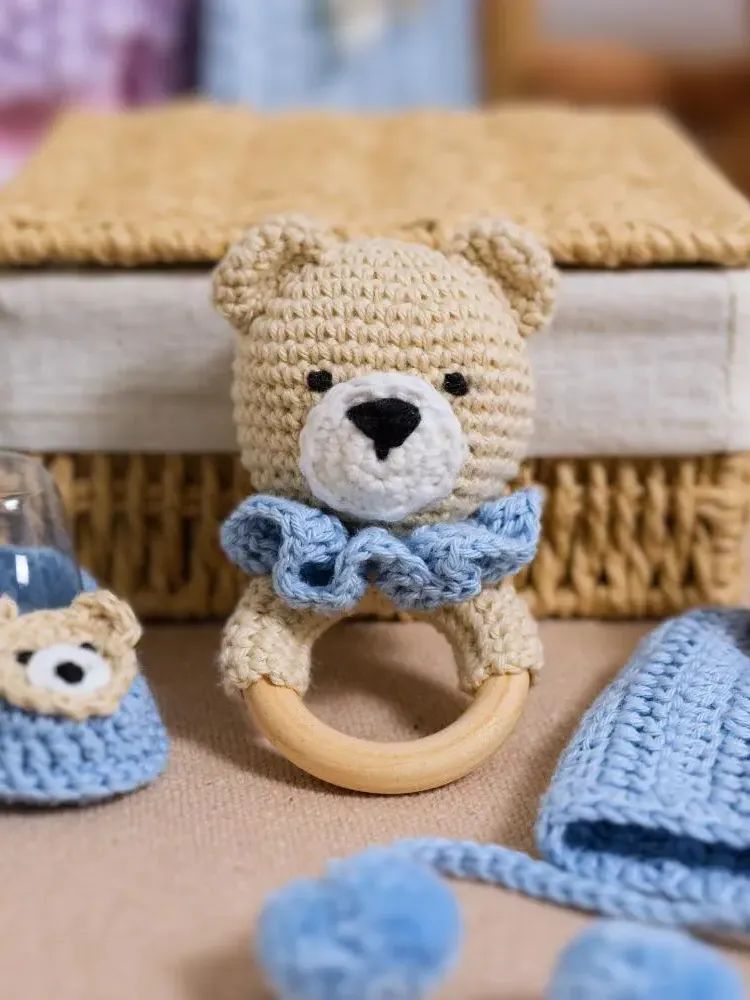 Crochet Pattern: Teddy Bear Baby Rattle product image (4)