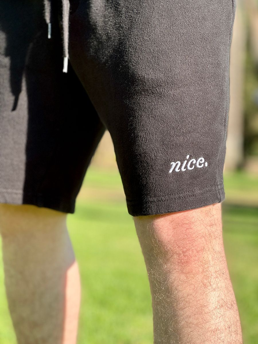 Nice. Embroidered Sweatshorts (Black) product image (7)