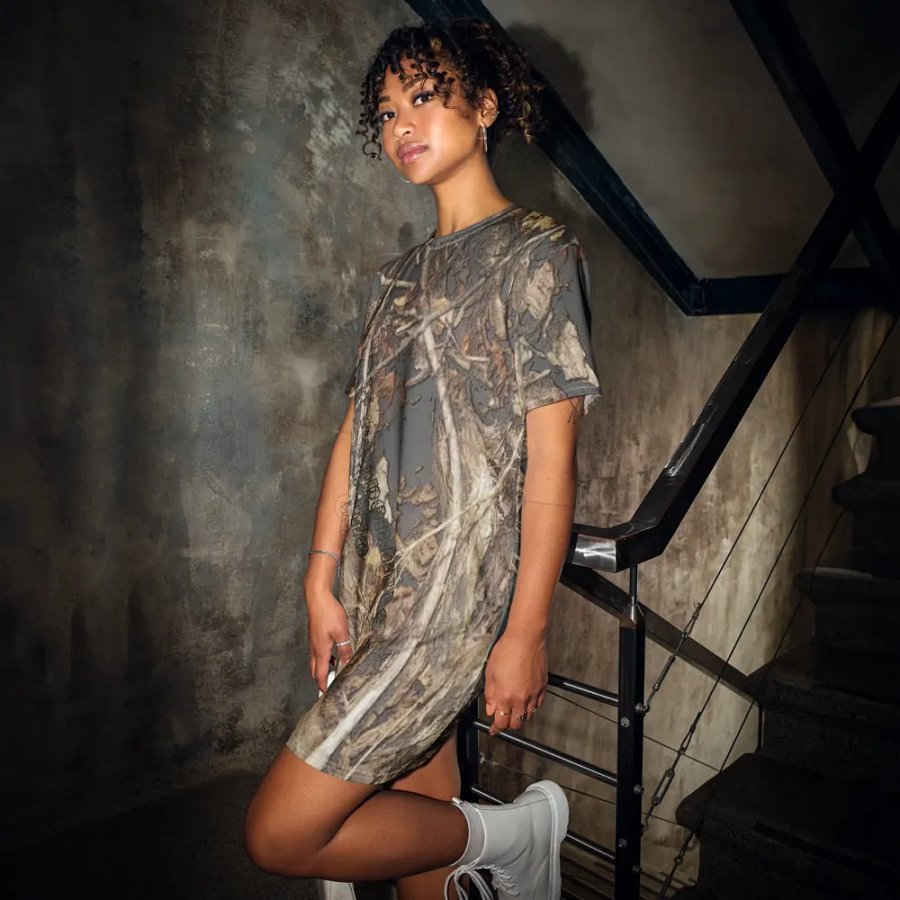 T-Shirt Dress - Dead Split - It Happennnns Camo product image (12)