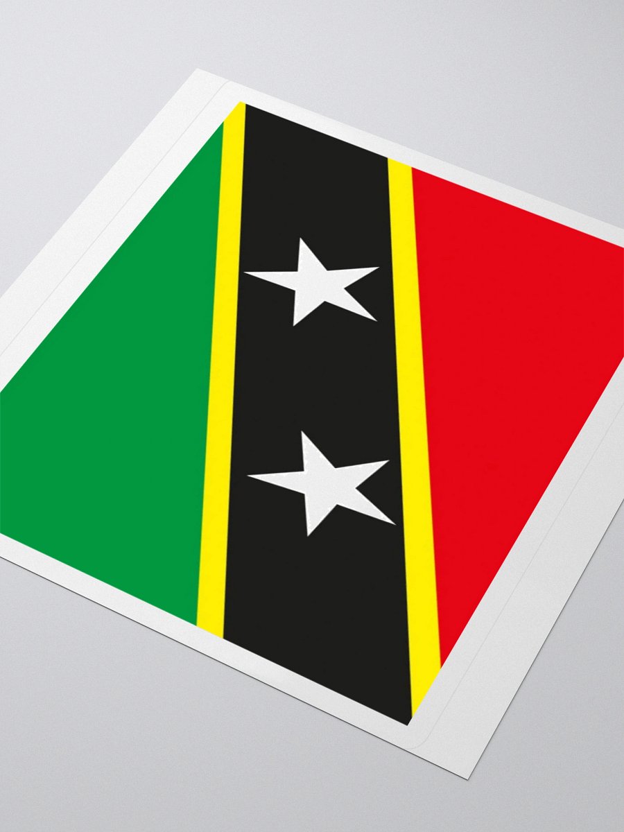Saint Kitts and Nevis Flag Sticker - Durable Vinyl for Indoor Use - Multiple Sizes Available product image (8)