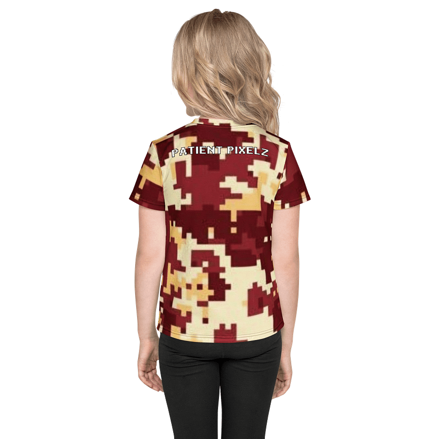 Patient PixelZ Kids T-Shirt (Pixel Zombie v2 Red/Tan) product image (2)