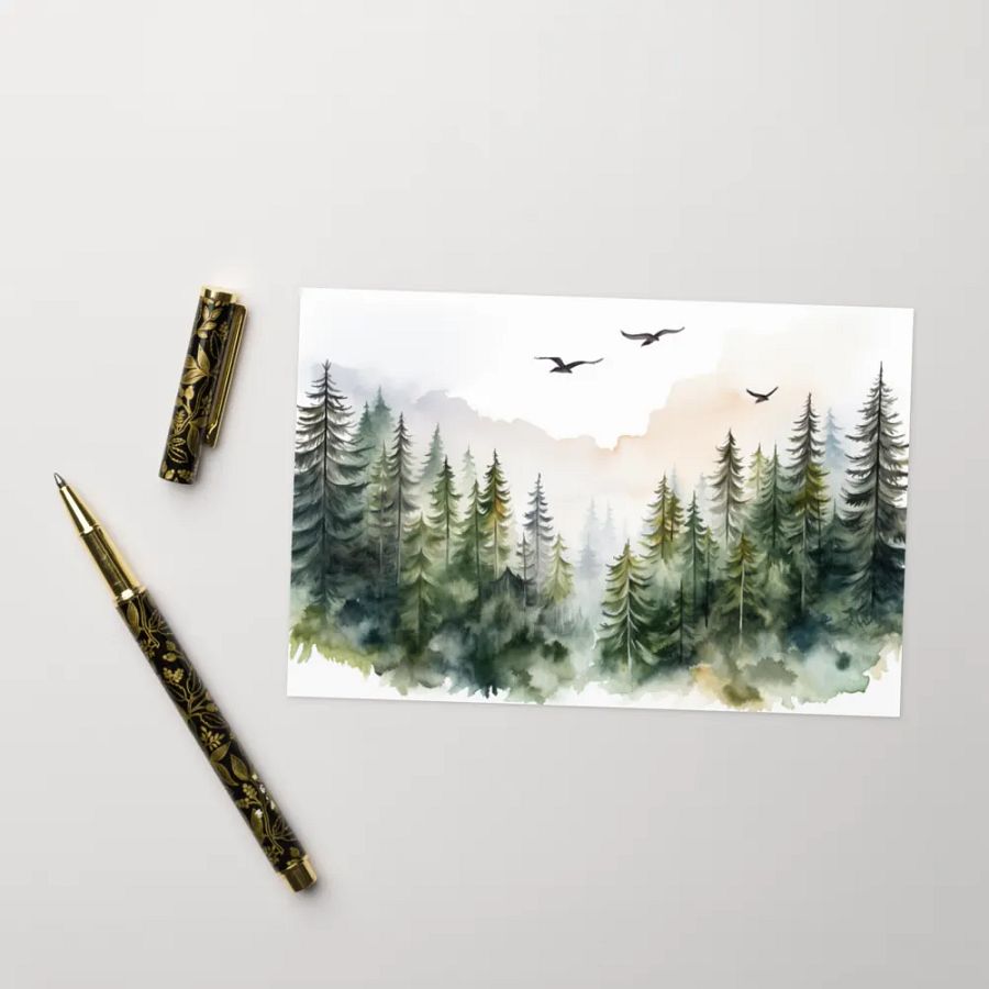 All-Occasion Greeting Card: Three Crows in Flight product image (8)