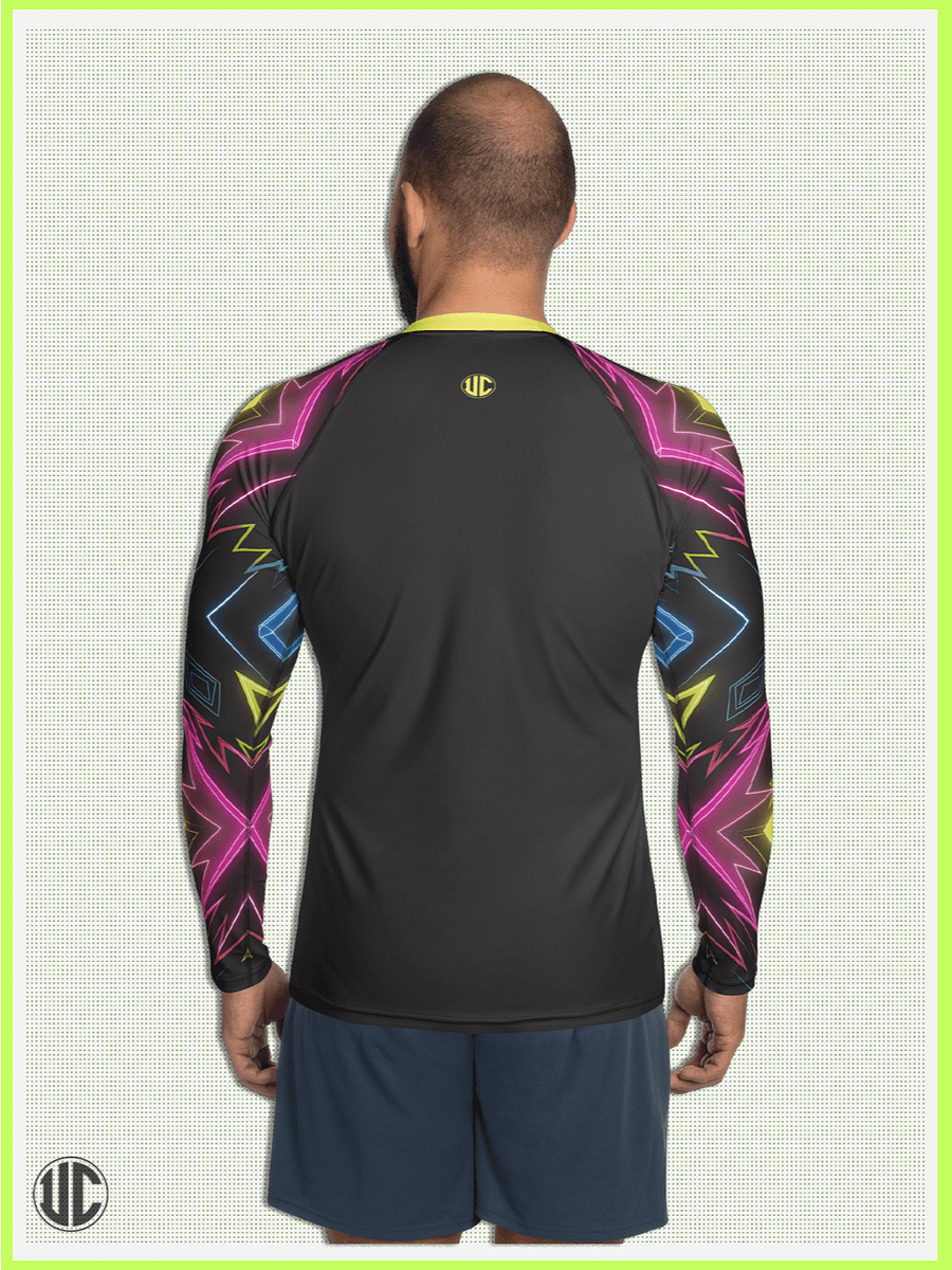 Neon Kaleidoscope – Men’s Rash Guard product image (2)