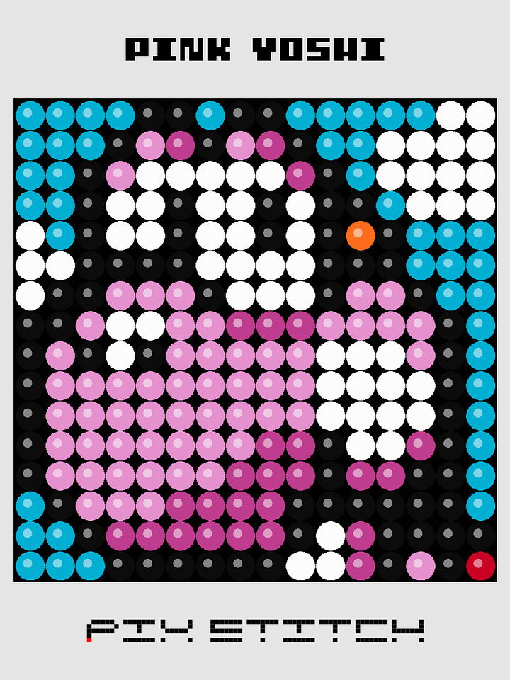 Pink Yoshi Pixel Art product image (1)
