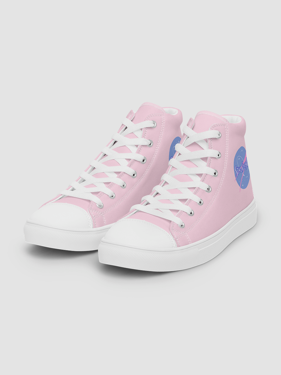 Pink Starbright The Band Women's High Top Canvas Shoes product image (19)